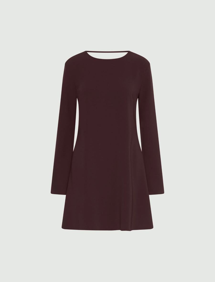 abito svasato in cady - bordeaux