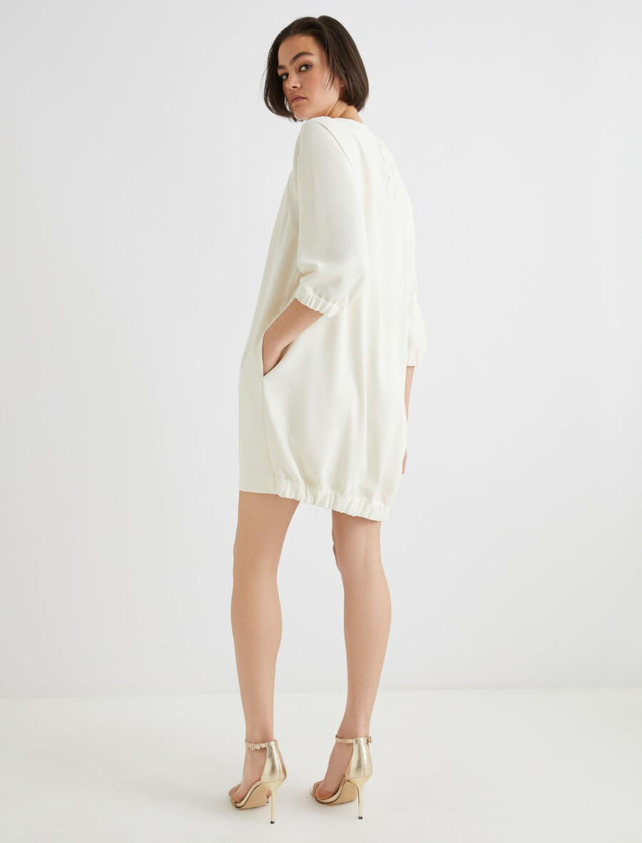 abito cocoon - bianco lana