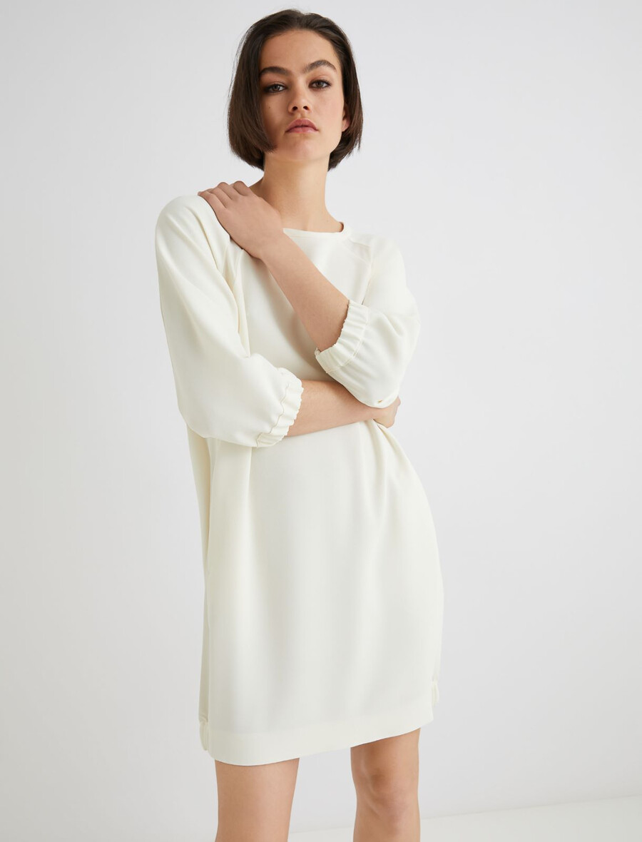 abito cocoon - bianco lana