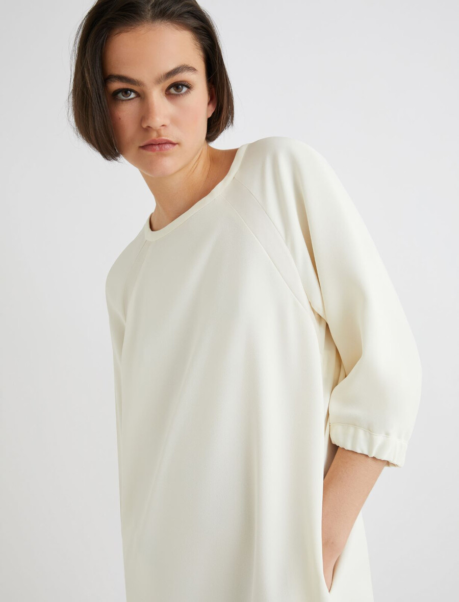 abito cocoon - bianco lana