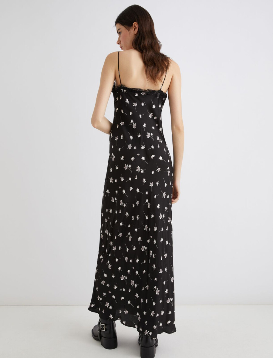 abito in viscosa - nero