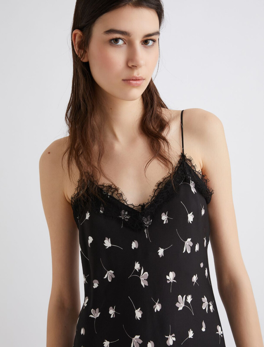 abito in viscosa - nero