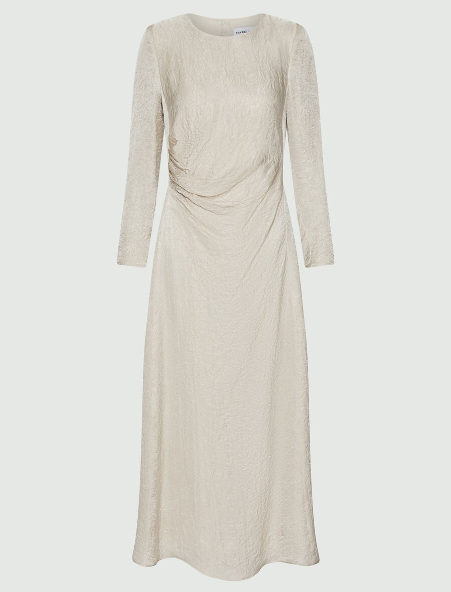 abito drappeggiato - crema