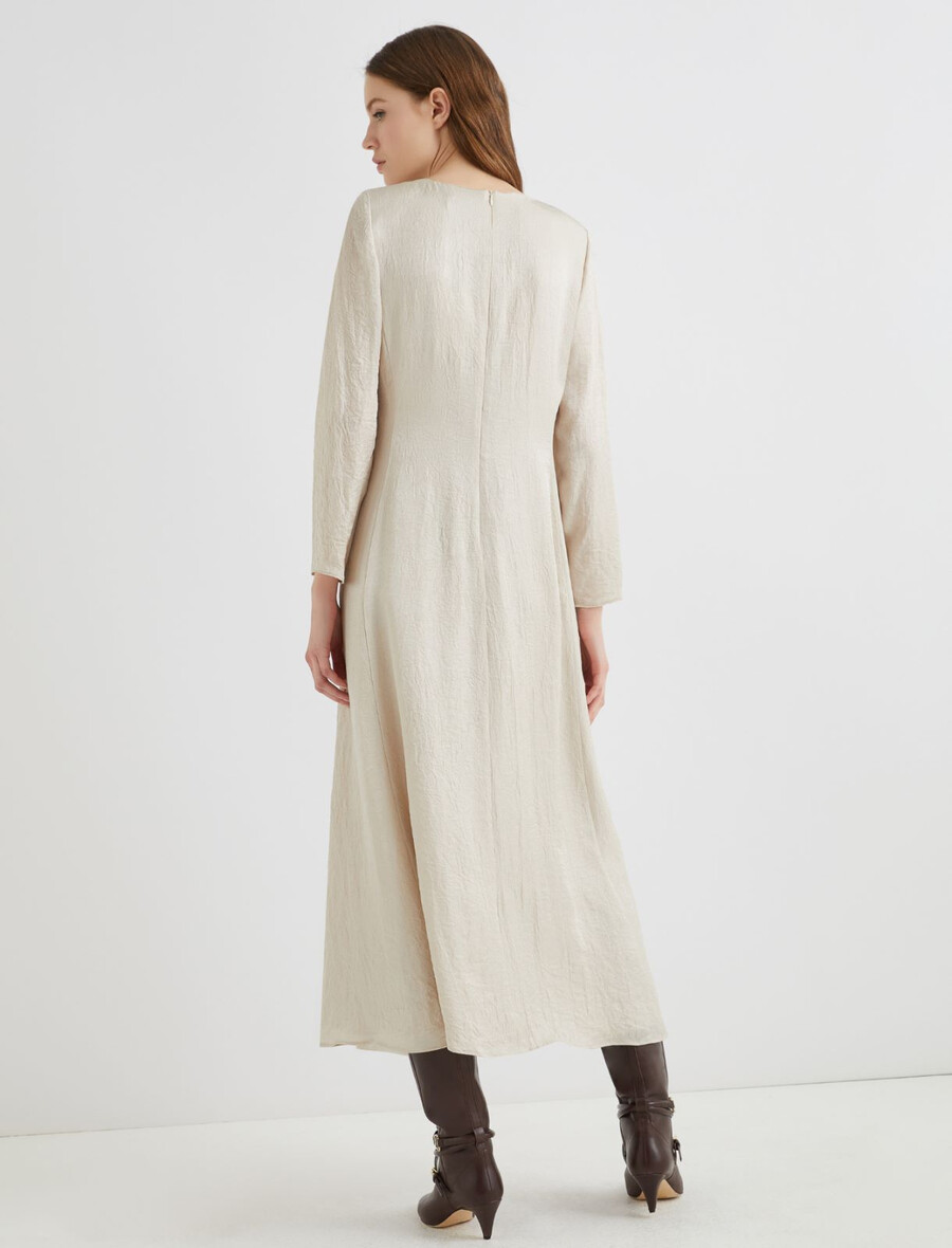 abito drappeggiato - crema