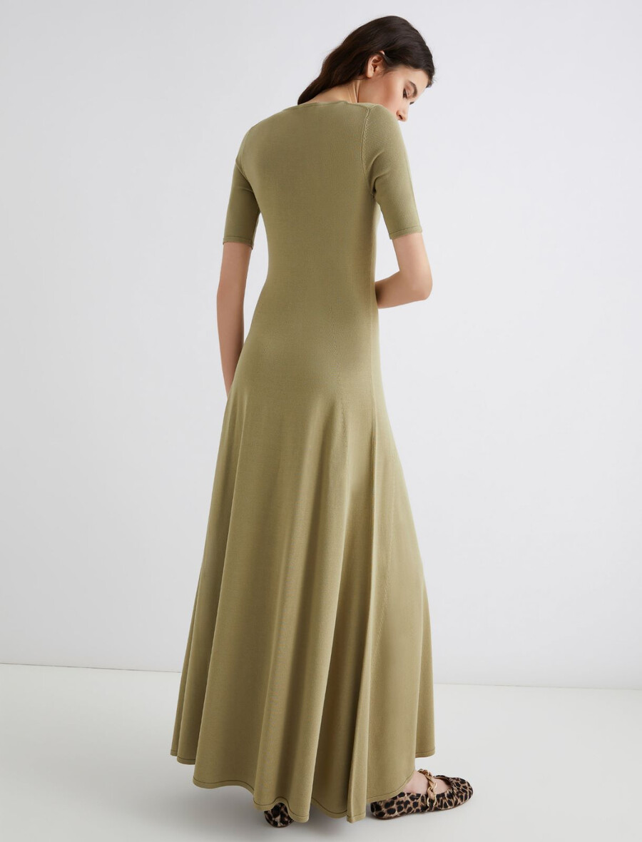 abito lungo in viscosa - sage