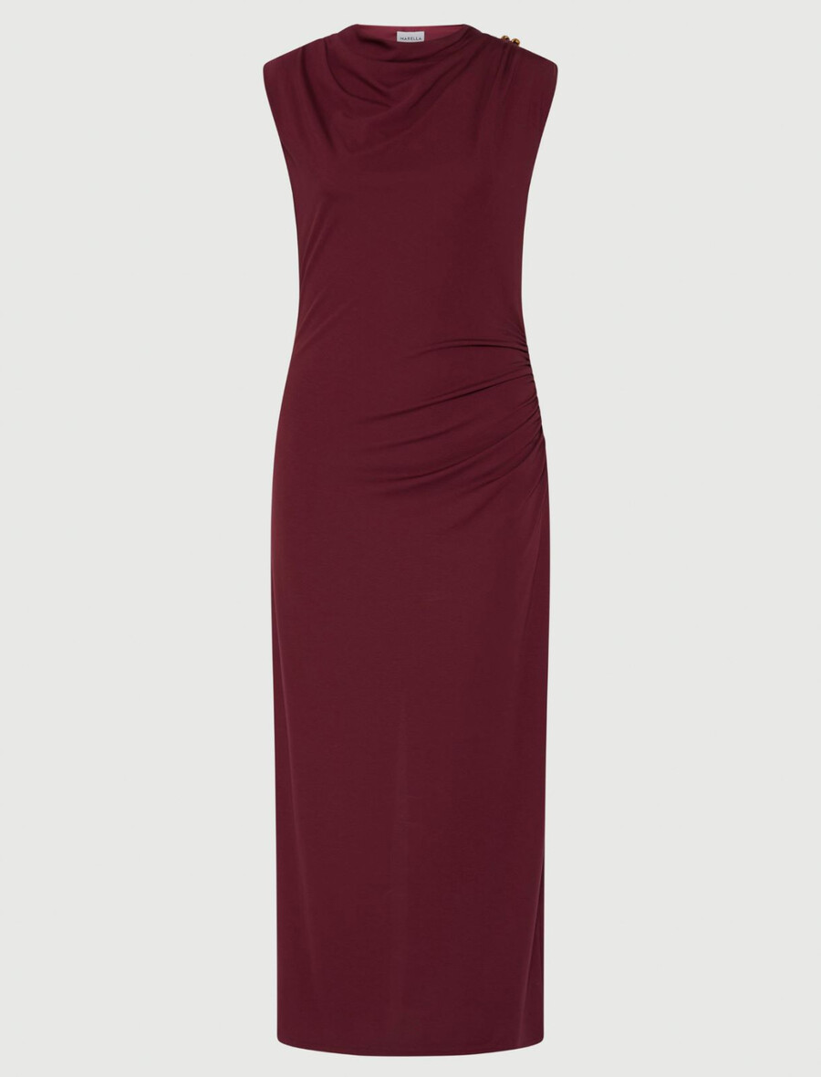 abito in jersey slim fit - bordeaux